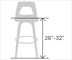 What is standard bar stool height
