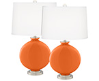 Orange Carrie Table Lamp Sets