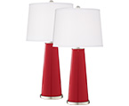 Red Leo Table Lamp Sets