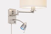 Brushed Nickel Plug In Wall Lamps