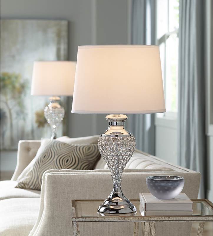 Photo of two table lamps in a living room